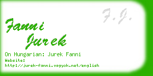 fanni jurek business card